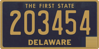 DE license plate 203454