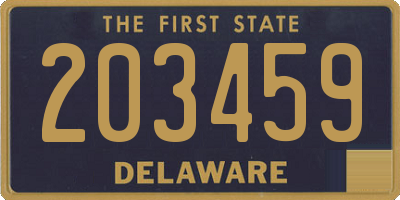 DE license plate 203459