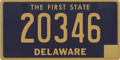 DE license plate 20346