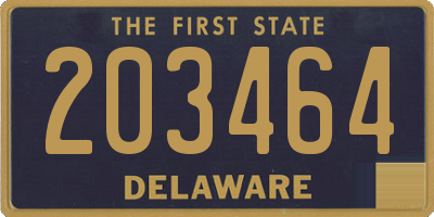 DE license plate 203464