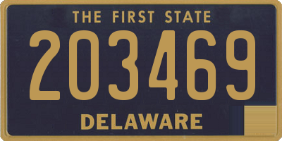 DE license plate 203469