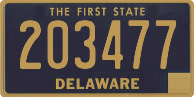 DE license plate 203477