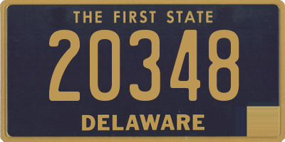 DE license plate 20348