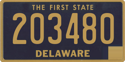 DE license plate 203480