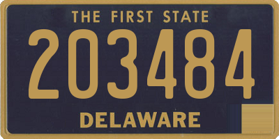 DE license plate 203484