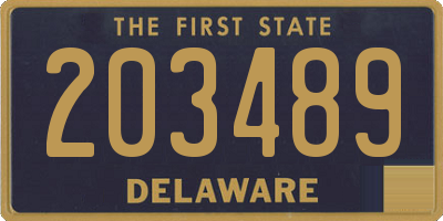 DE license plate 203489