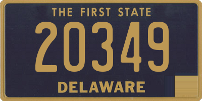 DE license plate 20349