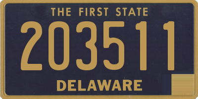 DE license plate 203511