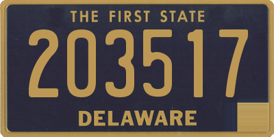 DE license plate 203517