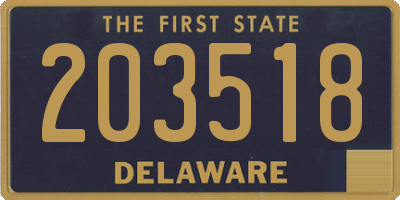 DE license plate 203518