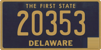 DE license plate 20353