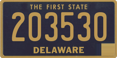 DE license plate 203530
