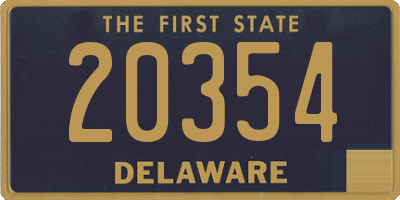 DE license plate 20354