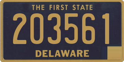 DE license plate 203561