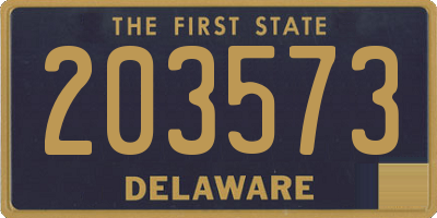 DE license plate 203573