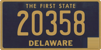 DE license plate 20358