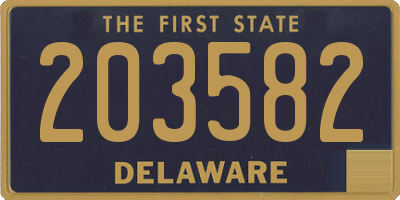 DE license plate 203582