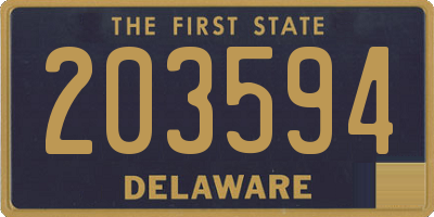 DE license plate 203594