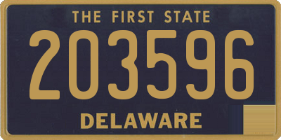 DE license plate 203596