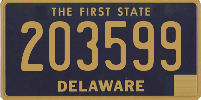 DE license plate 203599
