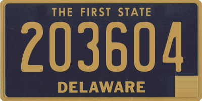 DE license plate 203604