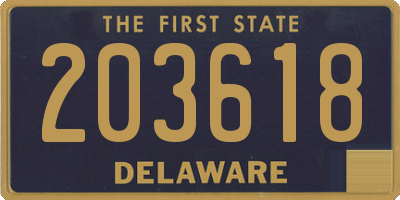 DE license plate 203618