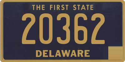 DE license plate 20362