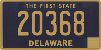 DE license plate 20368