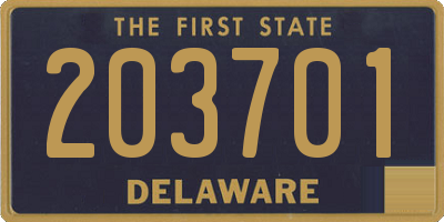 DE license plate 203701