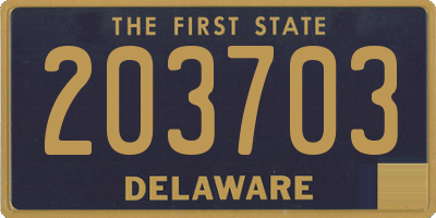 DE license plate 203703