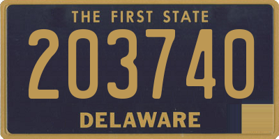 DE license plate 203740