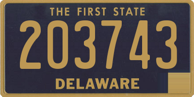 DE license plate 203743