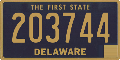 DE license plate 203744