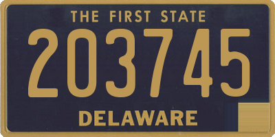 DE license plate 203745