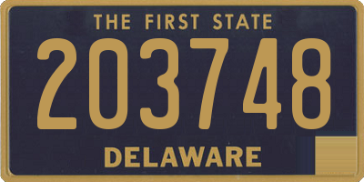 DE license plate 203748