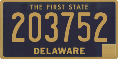 DE license plate 203752