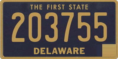 DE license plate 203755