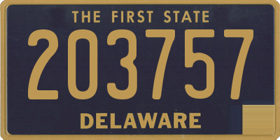 DE license plate 203757