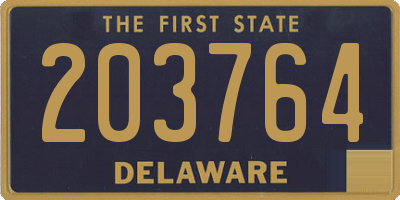 DE license plate 203764