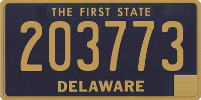 DE license plate 203773