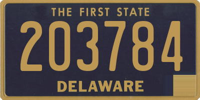 DE license plate 203784