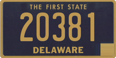 DE license plate 20381