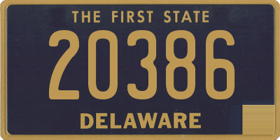 DE license plate 20386