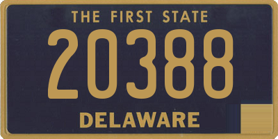 DE license plate 20388