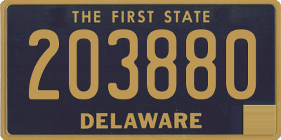 DE license plate 203880
