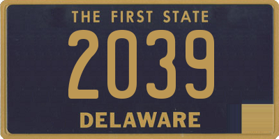 DE license plate 2039