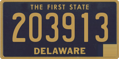 DE license plate 203913