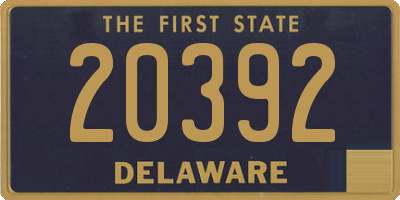 DE license plate 20392