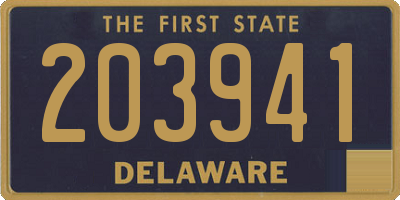 DE license plate 203941