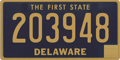 DE license plate 203948